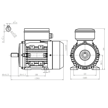 Silnik elektryczny jednofazowy 0,75kW 2800 obr/min. 80B3
